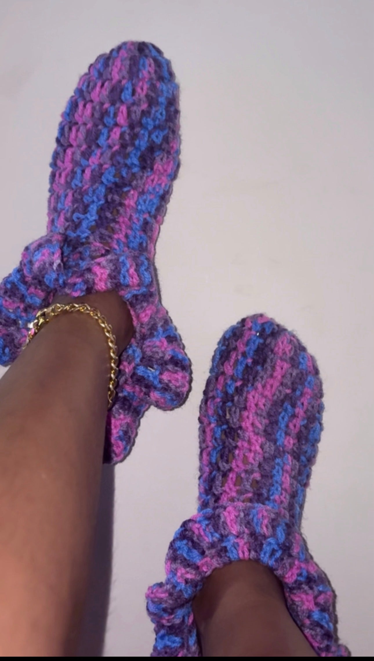 -Crochet Ruffle  Socks