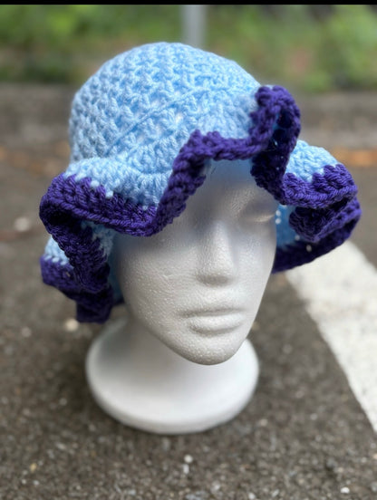 Two Color Ruffle Hat