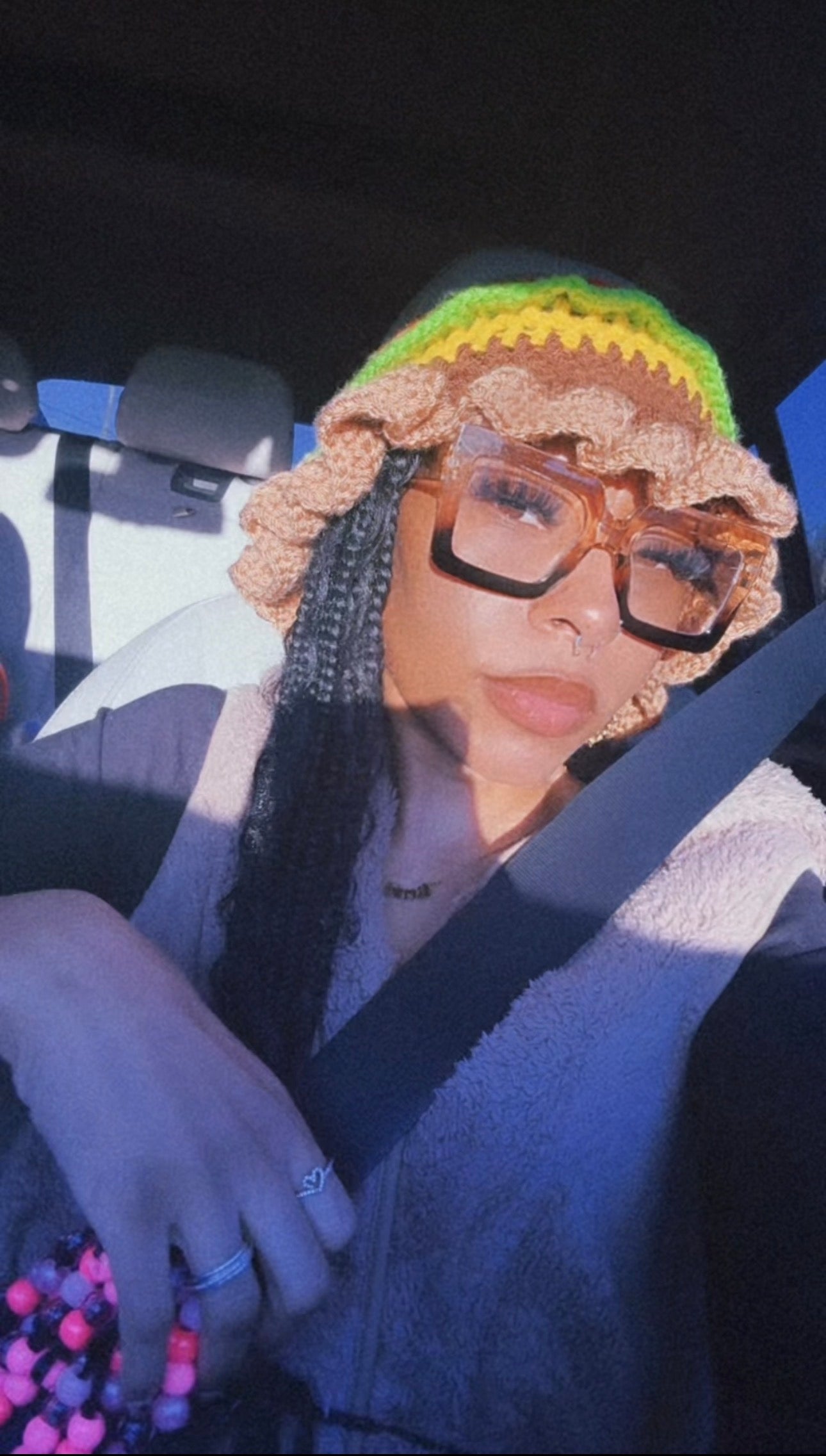 -Cheeseburger Ruffle Hat