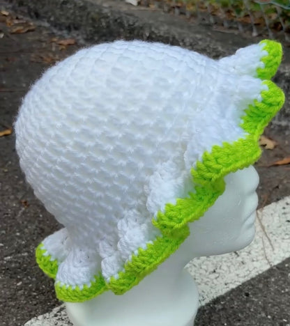 Two Color Ruffle Hat