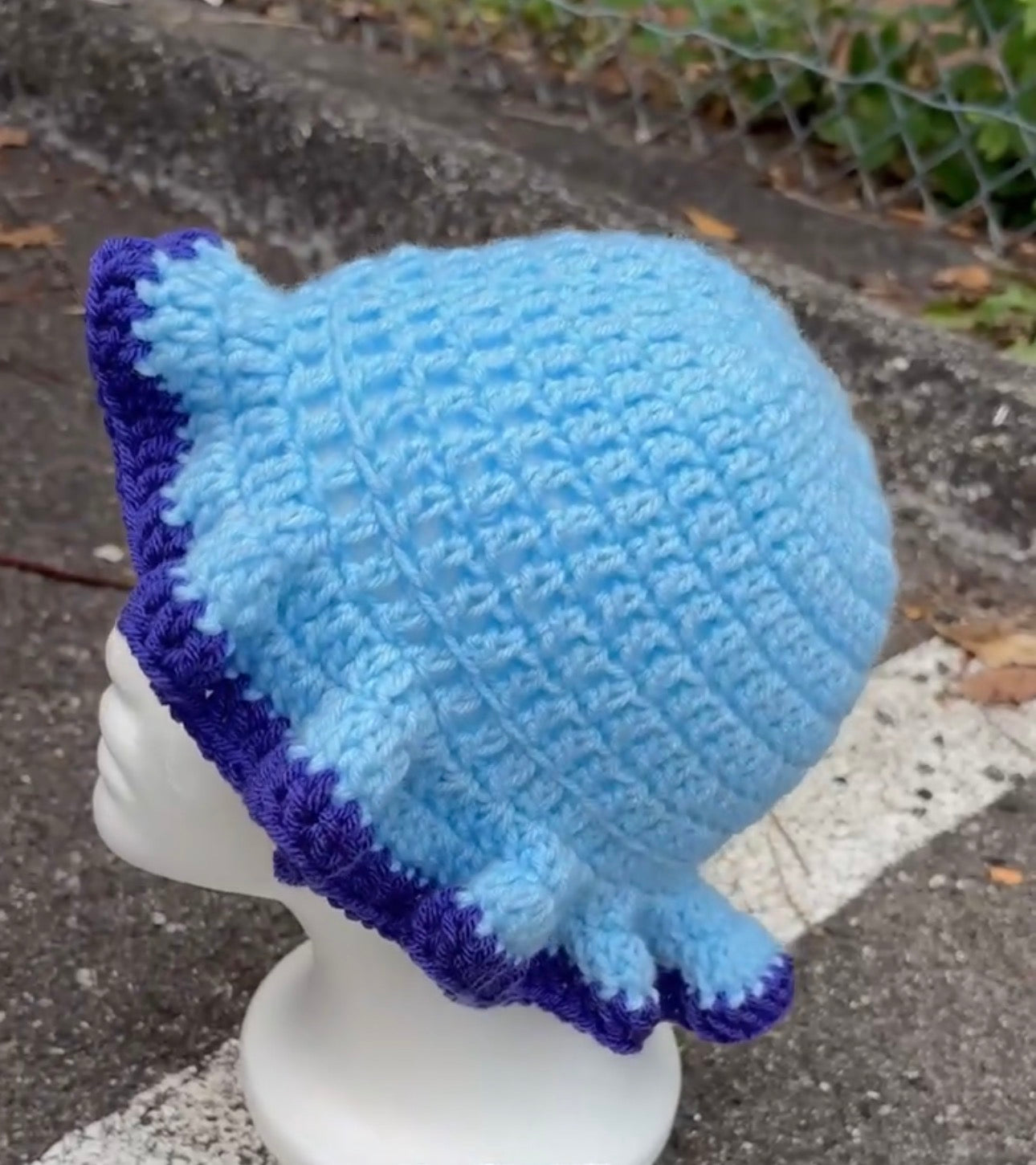 Two Color Ruffle Hat