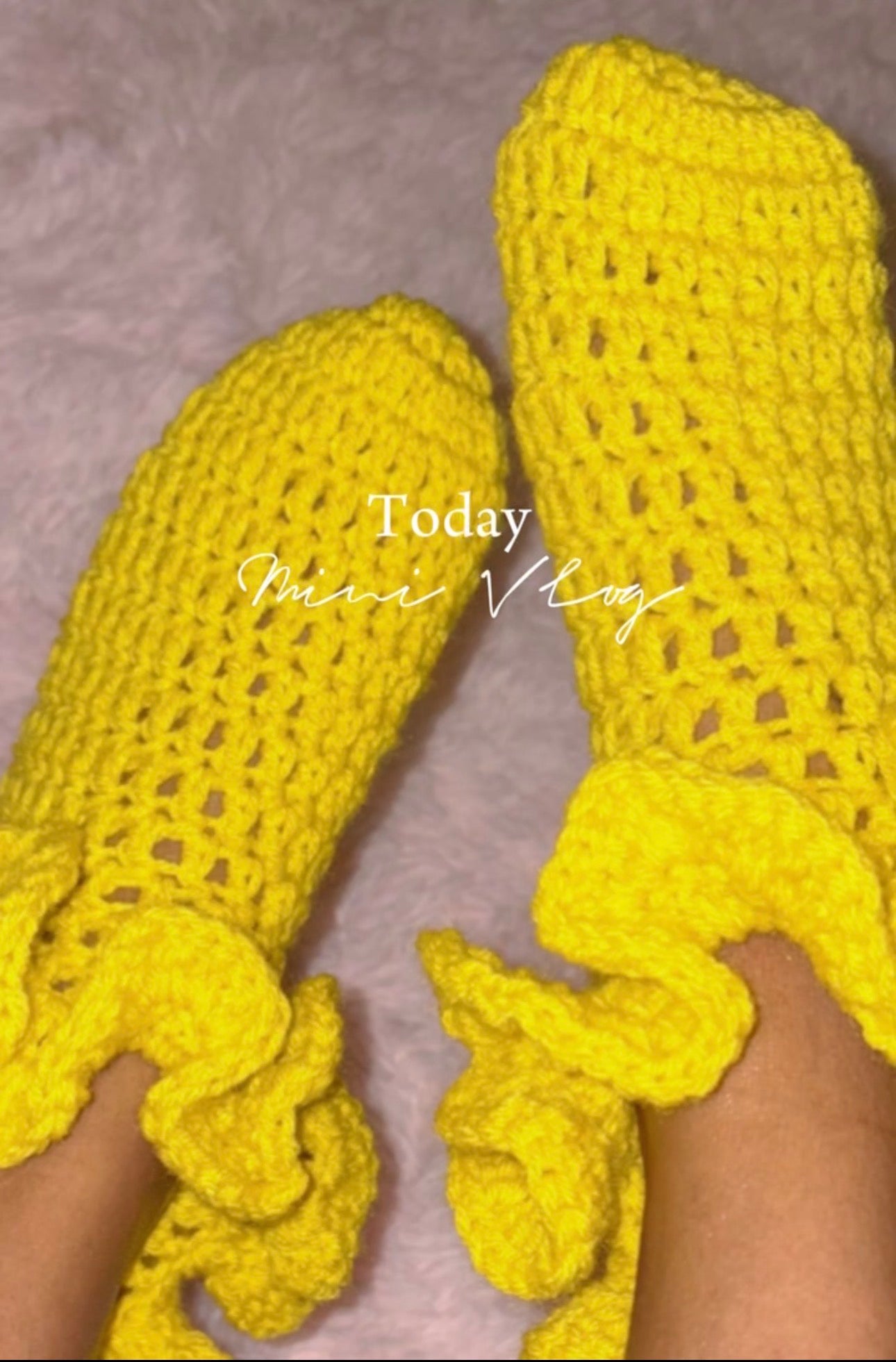 -Crochet Ruffle  Socks