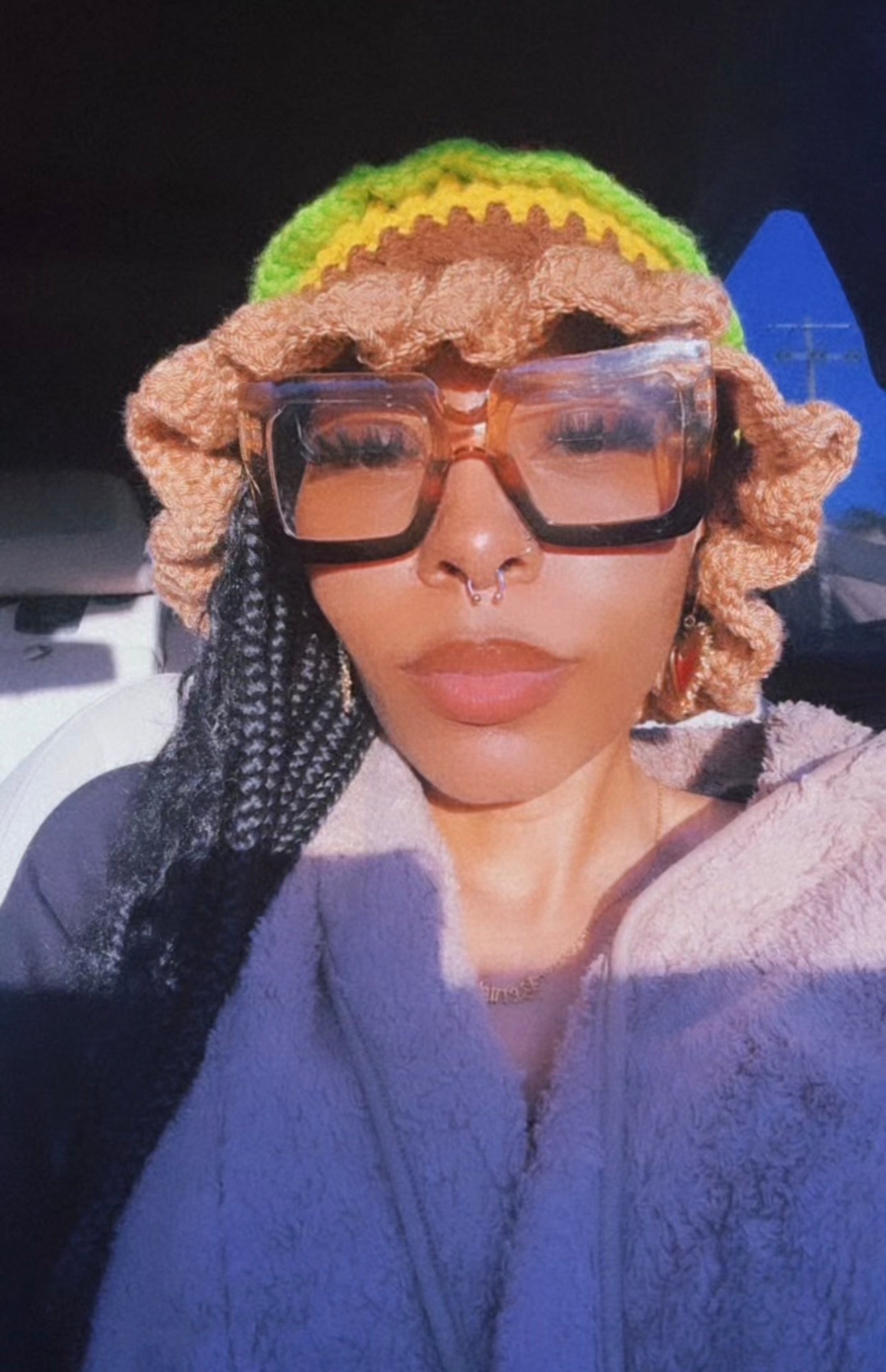 -Cheeseburger Ruffle Hat