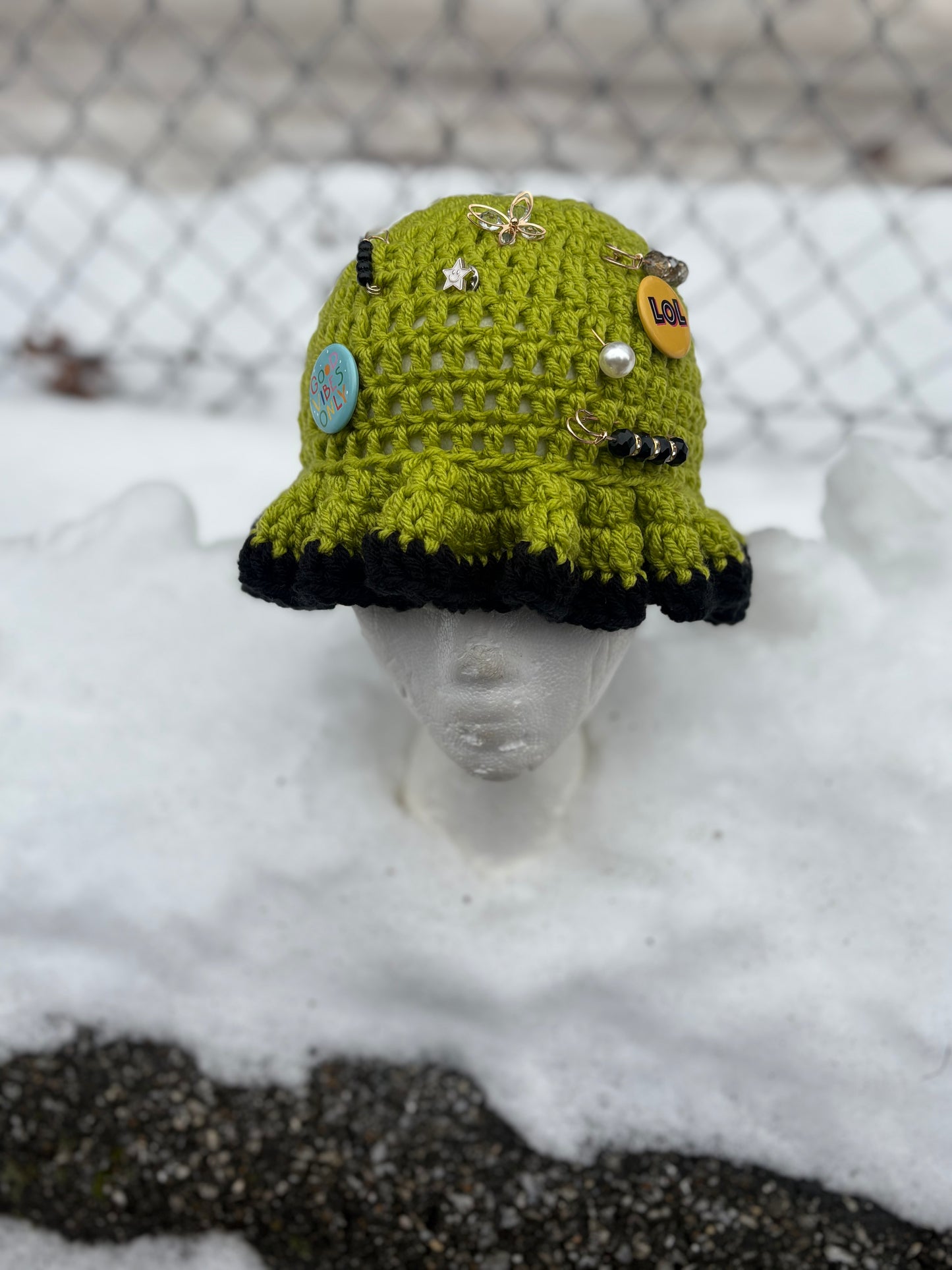 Two Color Ruffle Hat