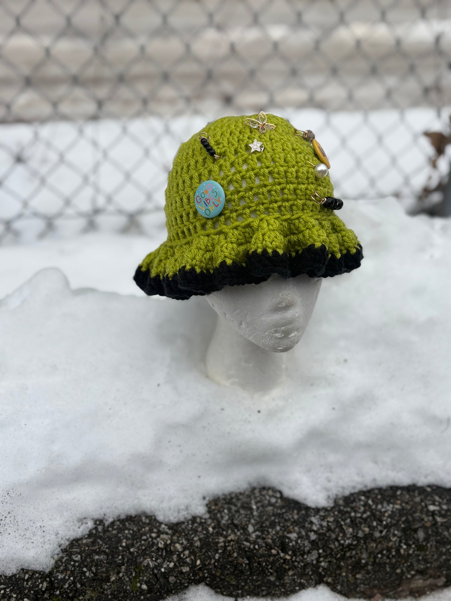 Two Color Ruffle Hat