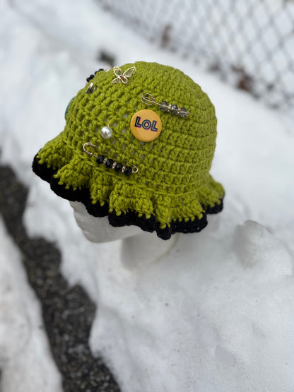 Two Color Ruffle Hat