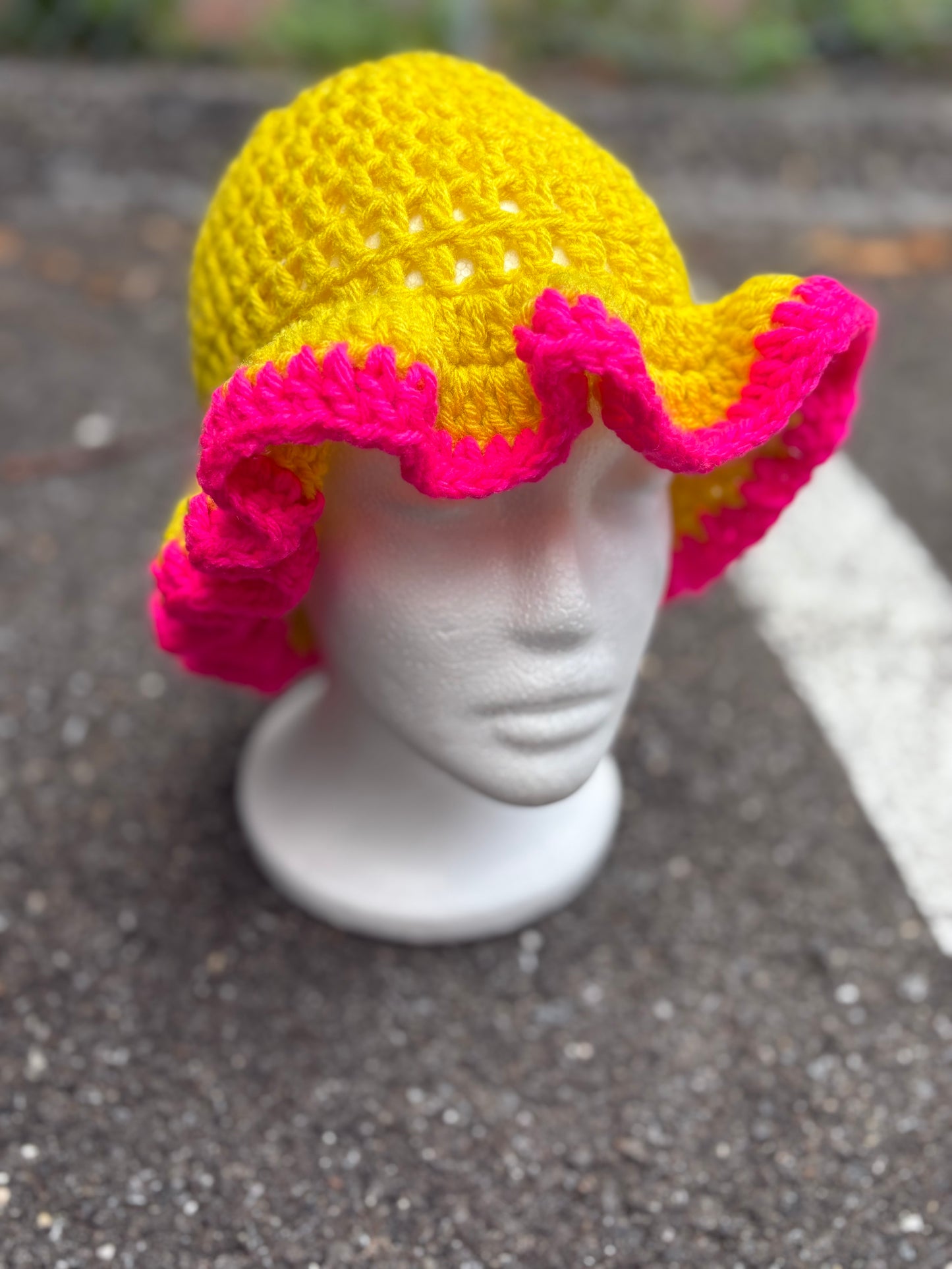 Two Color Ruffle Hat