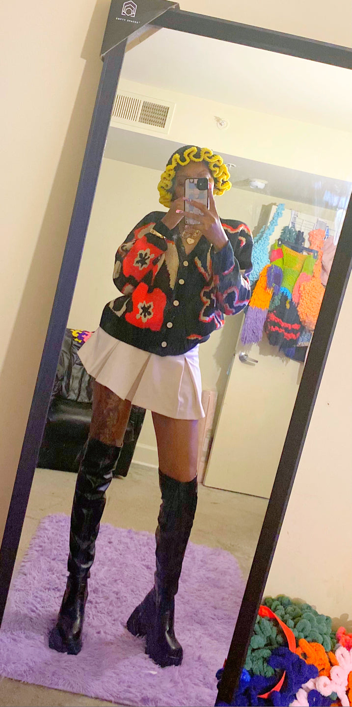 Two Color Ruffle Hat