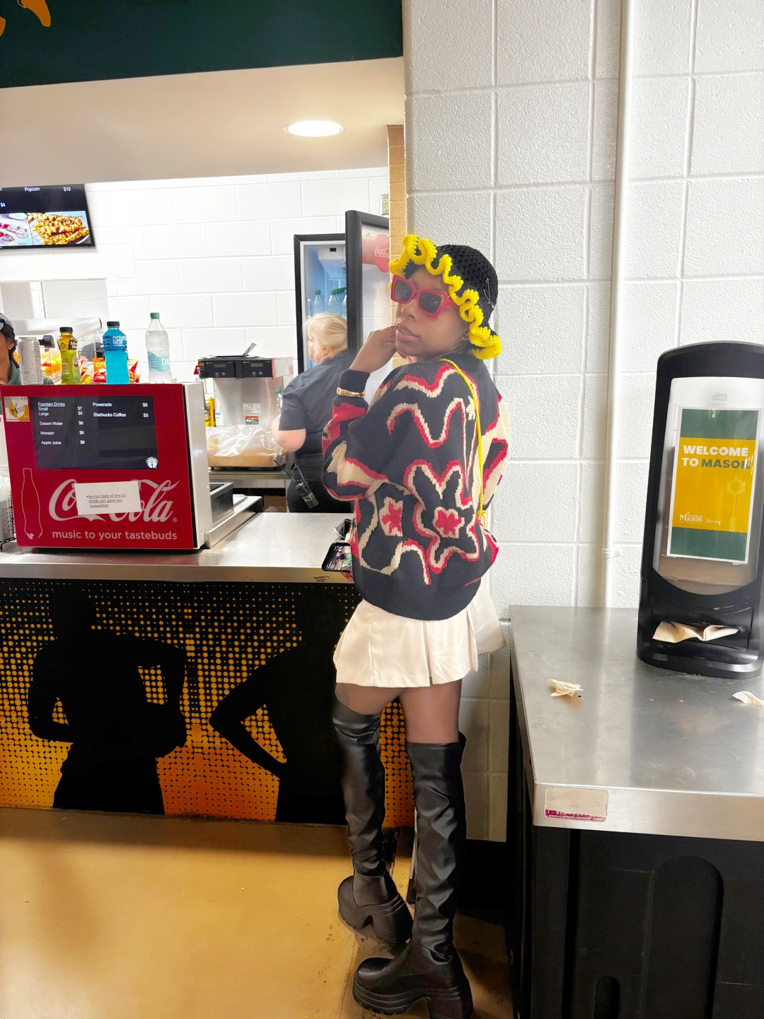 Two Color Ruffle Hat