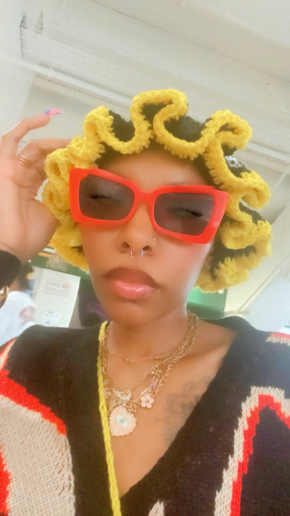 Two Color Ruffle Hat